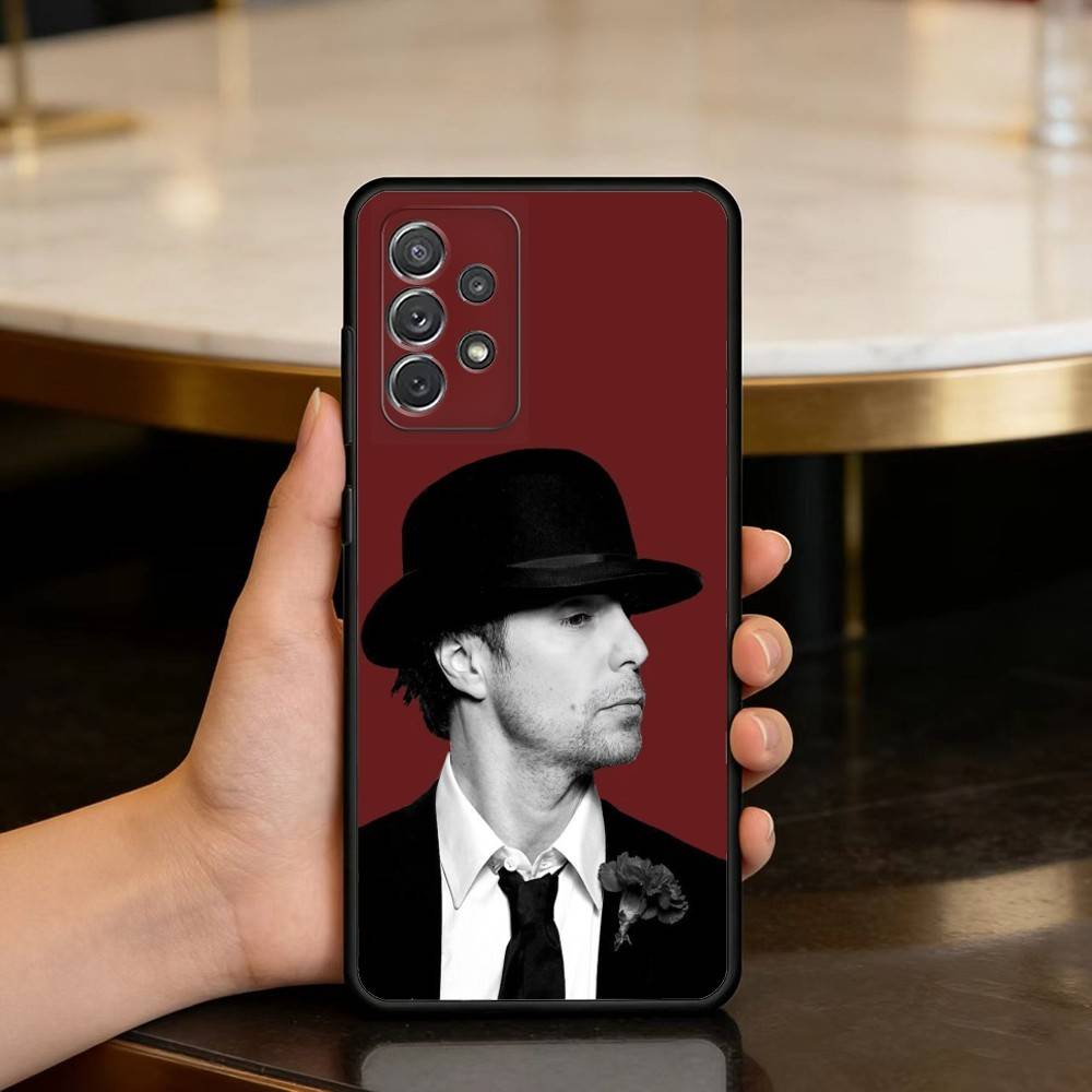 COOL S-Sam R-Rockwell Soft Silicone Black Cover Phone Case For Samsung Galaxy A73,A72,A71,A70,A53,A52,A51