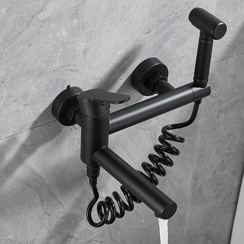 

Смеситель для ванной комнаты Смеситель для кухни с одной ручкой с ручным душем Настенный смеситель для ванны Смеситель для ванны