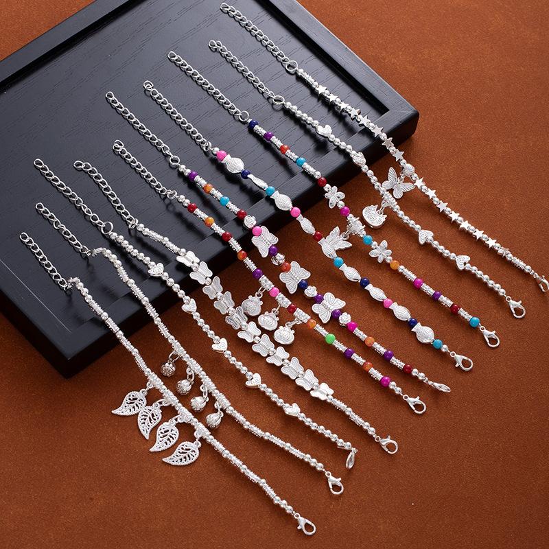 Handmade Beaded Yunnan Ethnic Style Bracelet Women'S Retro Bohemian Color Tibetan Bracelet Tibetan Anklet Accessories