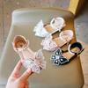 2026 Spring/Summer Girls' Korean Style Elegant Princess Shoes with Rhinestone Bow and Soft Sole