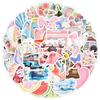 50 Watercolor Doodle Stickers: Waterproof Decorative Stickers for Water Bottles, Phones, & Computers. Perfect for Creative Stationery.