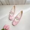 Sheepskin version~ Small inner height increase leather single shoes women's bow Mary Jane shoes summer with skirt small leather shoes