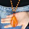 Collana Girocollo Etnico Retro per Donne Ragazze Collana con Pendente a Goccia d'Acqua Lunga Catena di Maglione con Perline Gioielli da Festa