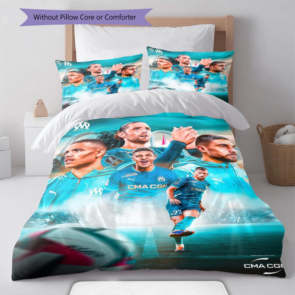 Marseille Pattern Bedding Quilt Set Quilt Cover Pillowcase Home Decoration Birthday Gift (1 * duvet cover + 2 * pillowcase, without core)