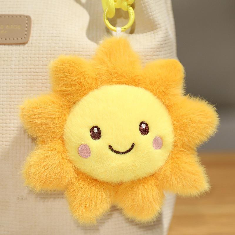 Portachiavi Peluche Nuvole Scure Carini Nuova Bambola Peluche Sole Cartone Animato Kawaii Ciondolo per Borsa Divertenti Oggetti di Scena per Gioco Previsioni Meteo Decorazioni per la Casa