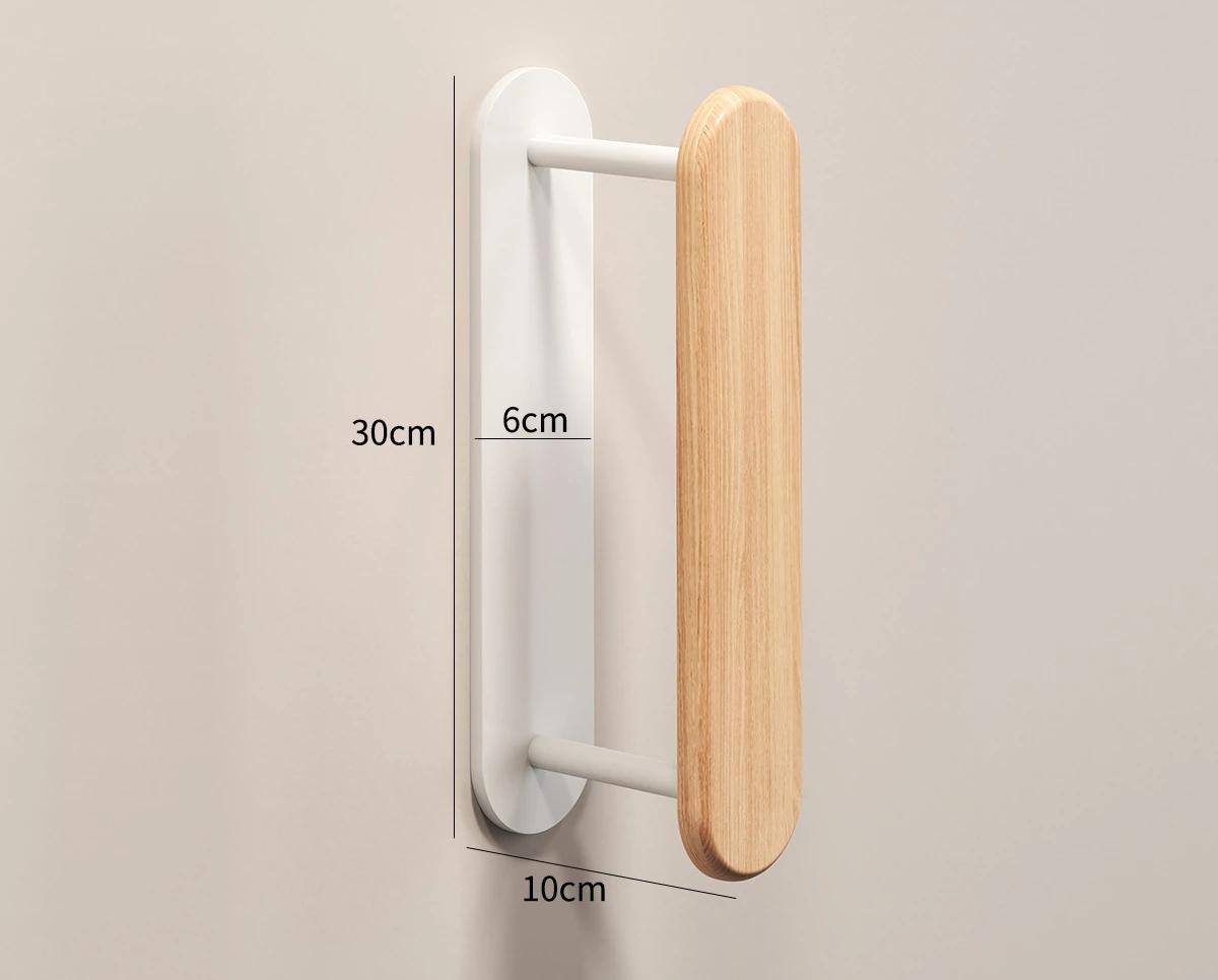 

Настенный многофункциональный органайзер для дома, предметы для хранения из цельного дерева, балкон без отверстий, сушилки