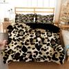 Black And White Zebra And Leopard Animal Fur 3d Printing Quilt Cover Bedding Set Quilt Cover Pillowcase Three-Piece Set