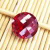 Natural Red Ruby Loose Gemstone Burmese 27 Ct Round Checker Cut for Jewelry Making and Crafts