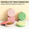 2-in-1 Portable Outdoor Pet Bowl Multifunction Travel Dog Cat Feeding Bowls With Lid for Camping Hiking Leakproof Pet Supplies