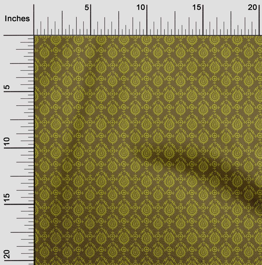 oneOone Tela flexible de algodón con estampado floral de bloques cortados a medida de 40 pulgadas de ancho