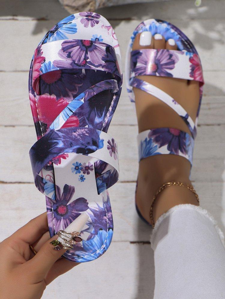 

2025 summer new large size light flat bottom one pedal versatile one-word drag color matching cool slippers women s spot 43