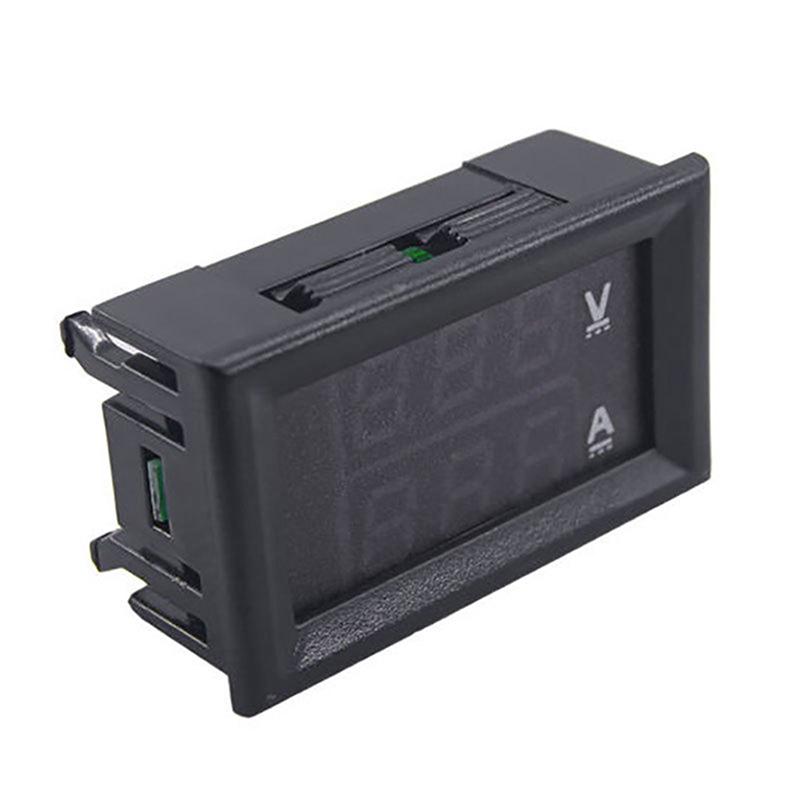 Dual Display Voltage Detector Current Meter Panel Amp Volt Gauge 0.28" Red Blue LED DC 0-100V 10A Digital Voltmeter Ammeter