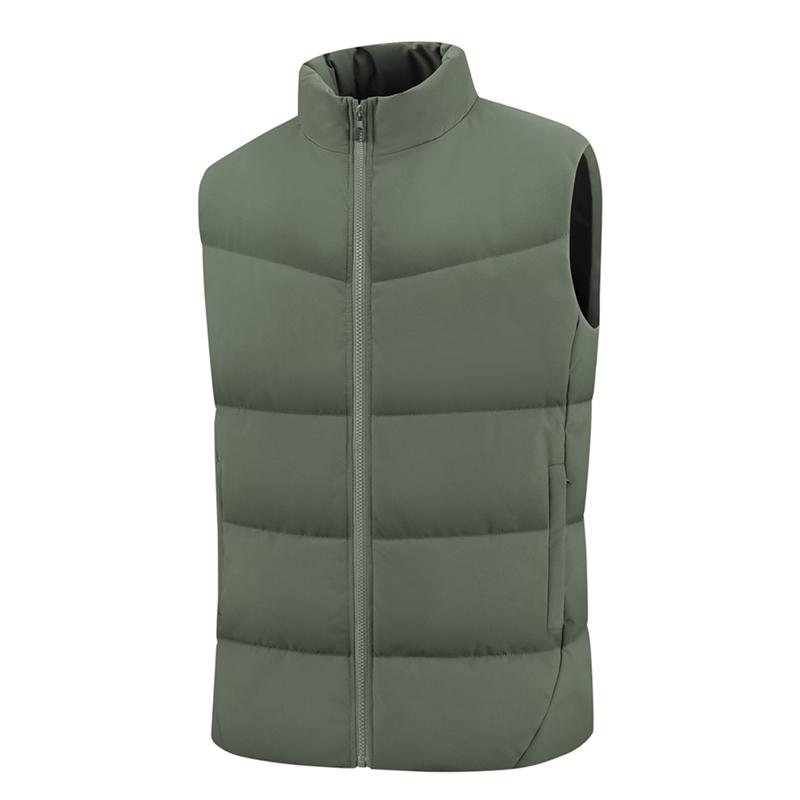 Autumn and Winter Windproof and Waterproof Down Cotton Vest Men's Warm Casual Sleeveless Sports Top Vest