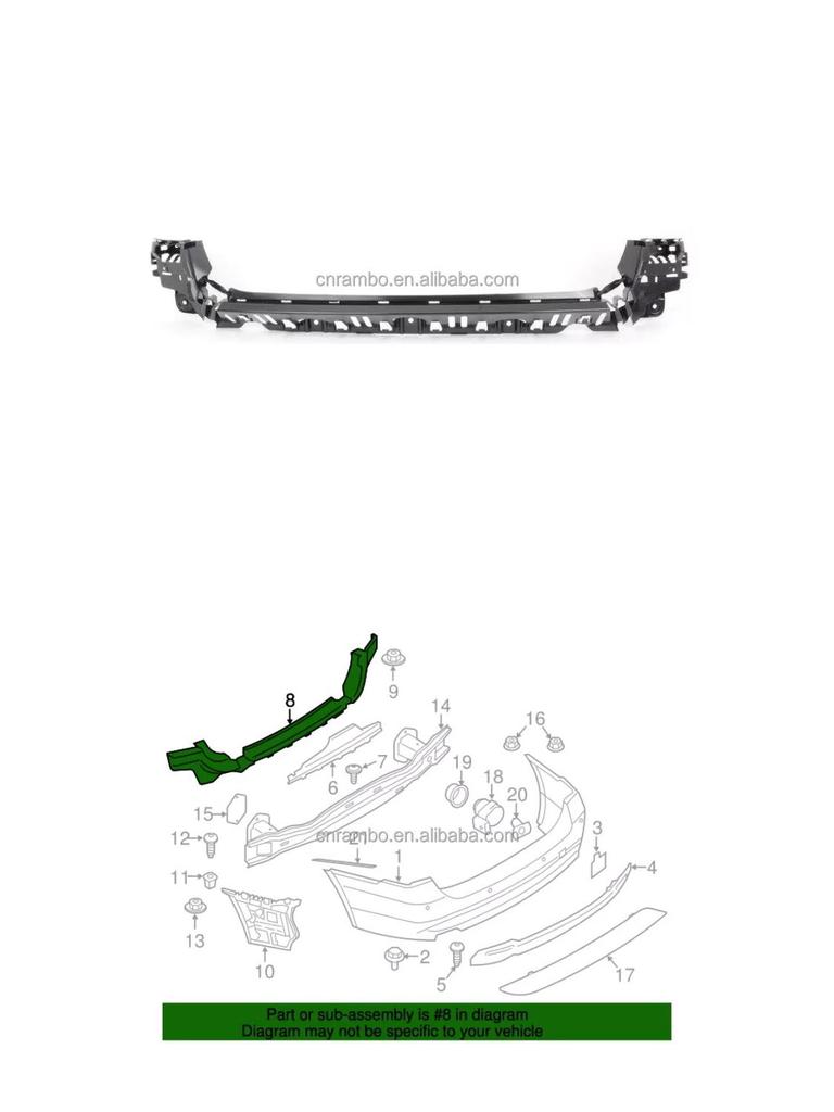 Rear Bumper Inner Bracket for BMW 3 Series GT F34 (2014-2019)