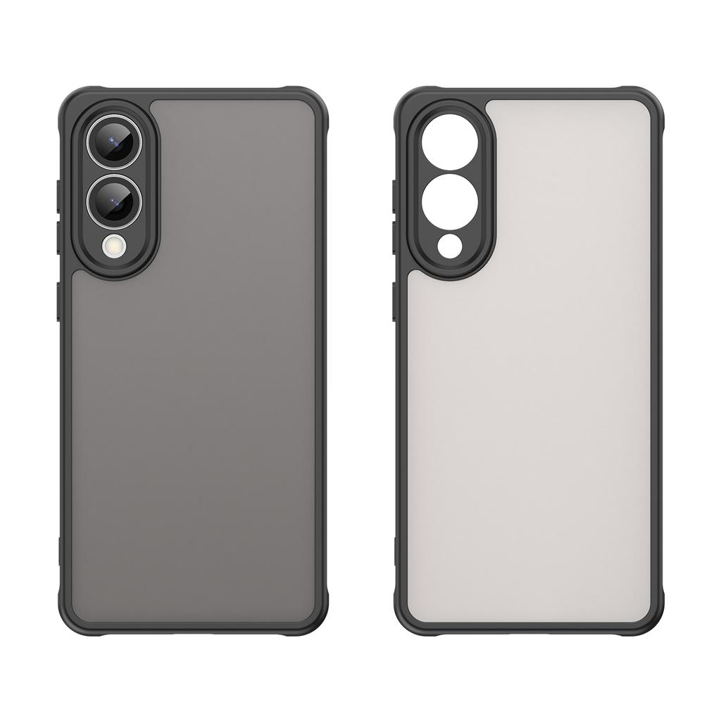 For Samsung Galaxy S25 Edge Case with Screen Film WANLONFENG FD Series Skin Touch TPU PC Phone Back Cover