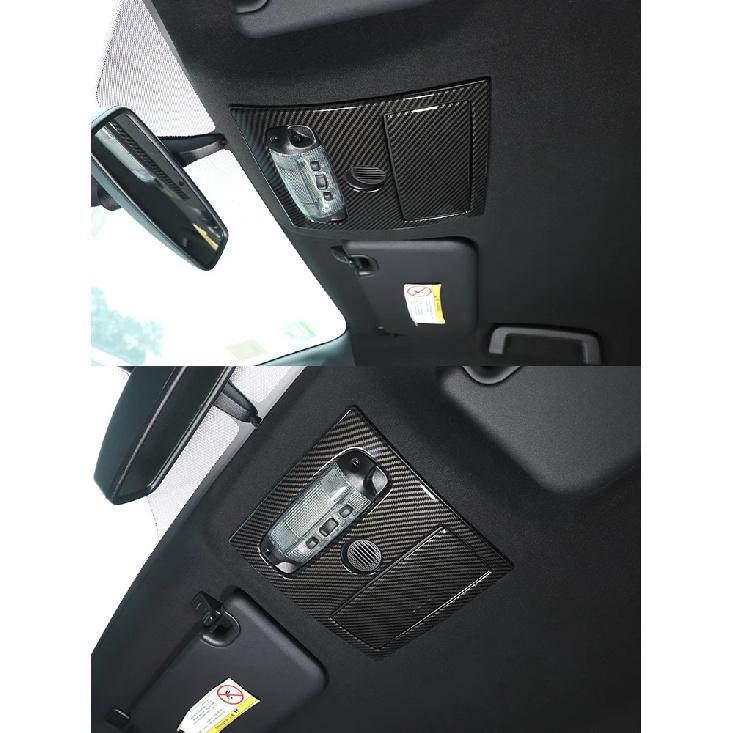 For Ford Ranger Wildtrak 2015-2021 ABS Carbon Fiber Auto Front Rear Reading Light Lamp Cover Trim Frame Sticker Car Accessories