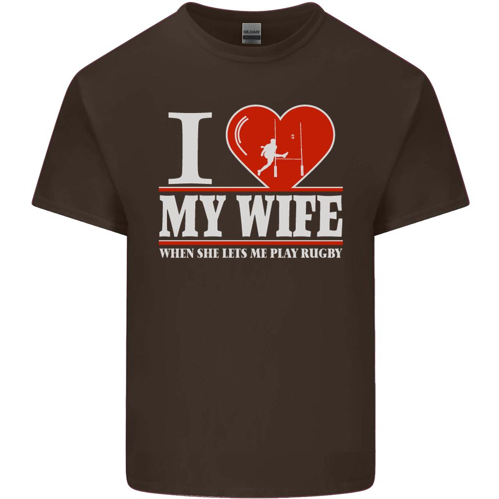 I Heart My Wife Rugby Player Funny Union Unisexs Light Cotton TShirt