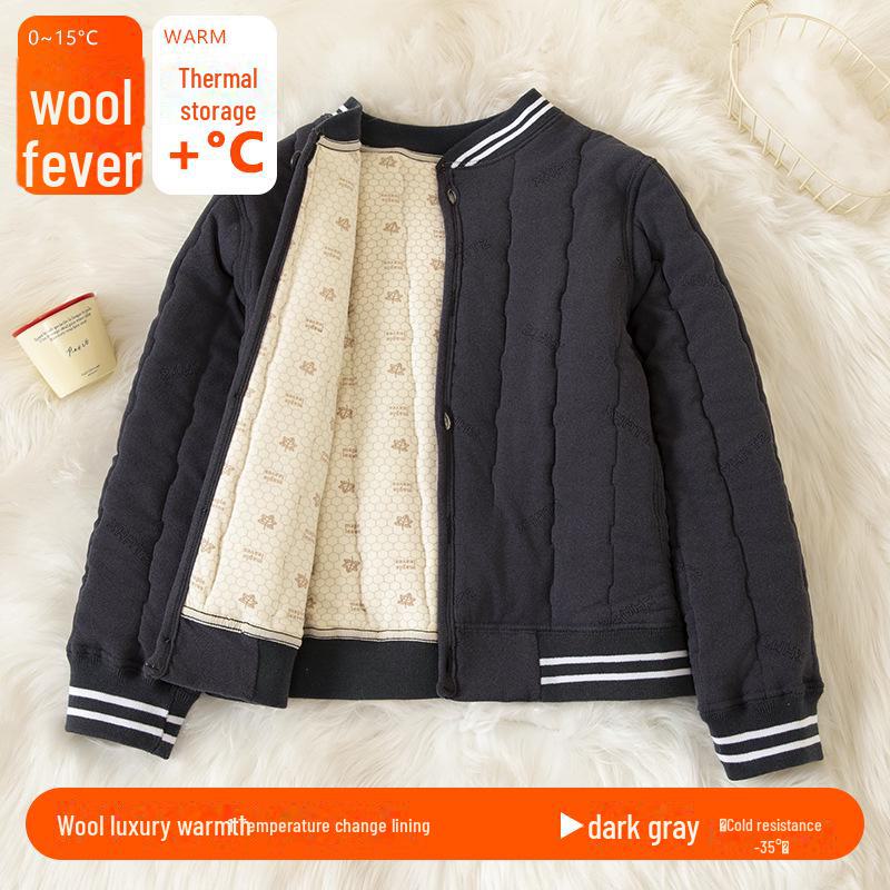 Inner Warm Winter Suit for Children and Teens - Thick, Cozy School Uniform for Parent-Child Matching