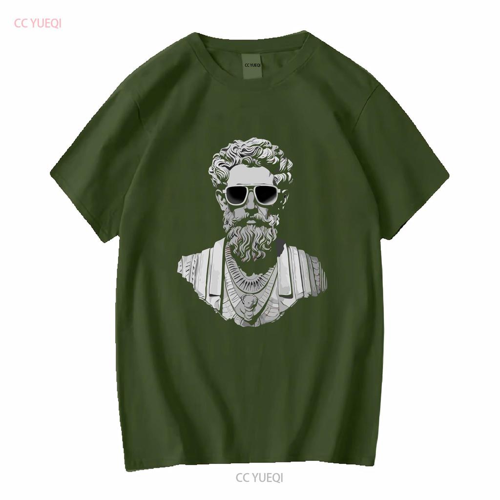 Marcus Aurelius Stoicism T Shirt Zen Buddha Quote Funny For Her Ladies Philosophy Think Deep Mindfulness Vintage Washed