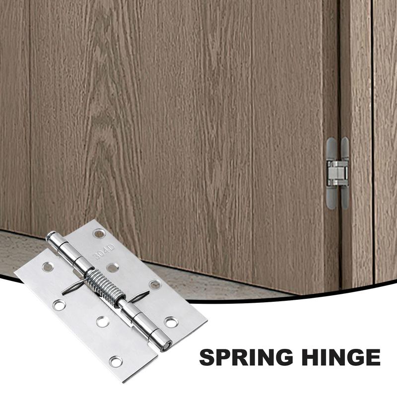 Stainless Steel Self Closing Spring Door Hinge Adjustable Hinge For Cabinets Door Closer Automatic Rebound Hinge for Bedroom