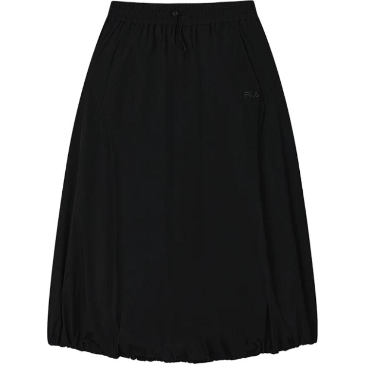

New FILA ORIGINALE Casual Long Skirt Women s Jet Black BK F51W529307F-BK 175/74A/XL