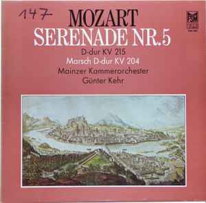 LP Record MOZART, MAINZER KAMMERORCHESTER, GÜ - Serenade Nr. 5 D-dur Kv 215 / Marsc FSM43004 FSM Germany Classical Used