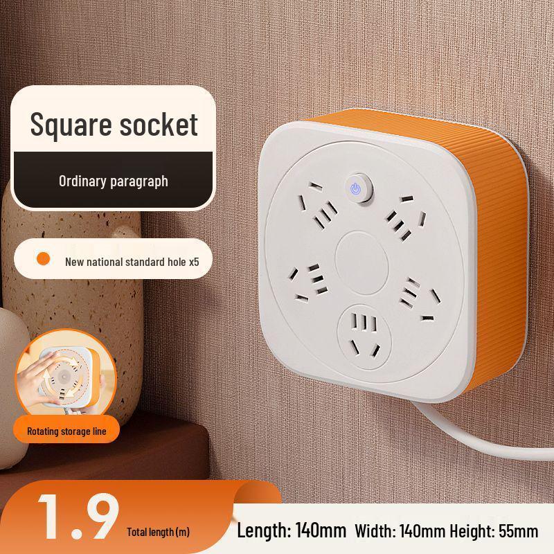 Multi-Socket USB Power Strip with Night Light for Home Use