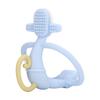 Baby Teething Toy Chewing Teether Monkey Shape Food Grade Silicone Set Kit for Infant Blue
