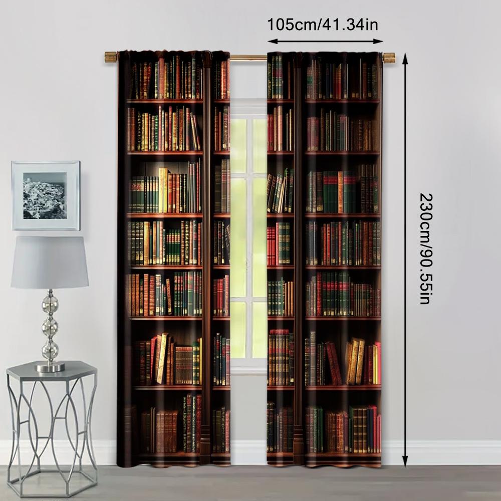 2 ks   Závěsy Rolety 2D potisk Vintage Potisk Knihovny Polyester (bez tyče) Domácí dekorace Ideální pro ložnici a obývací pokoj