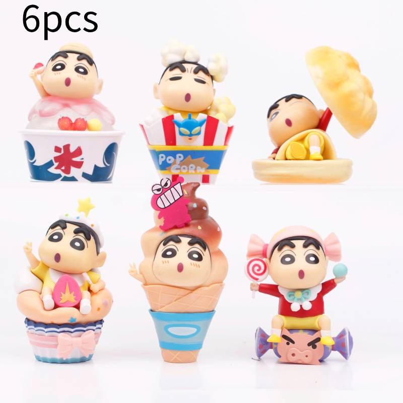 

Crayon Shin Chan Dessert Ice Cream Model Cake Ornament Blind Box Twisted Egg