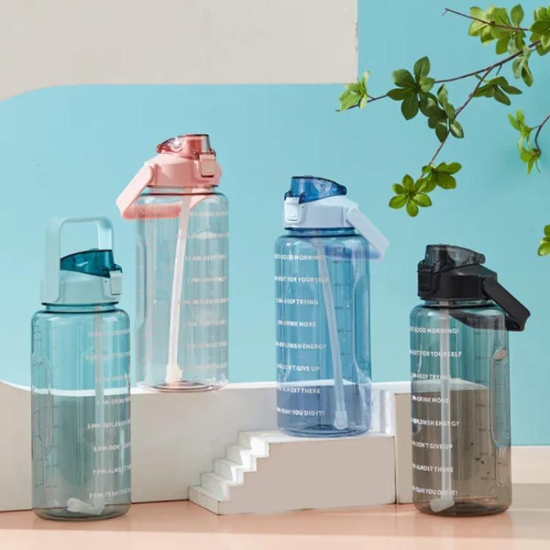 

Super Capacity 2000Ml Summer Sports Water Cup Plastic Cup Portable Straw Kettle