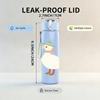 1PC Cartoon White Duck Figure 750ml Color Plastic Sports Water Bottle Leakproof Flip Straw Lid For Sports Office Home Use