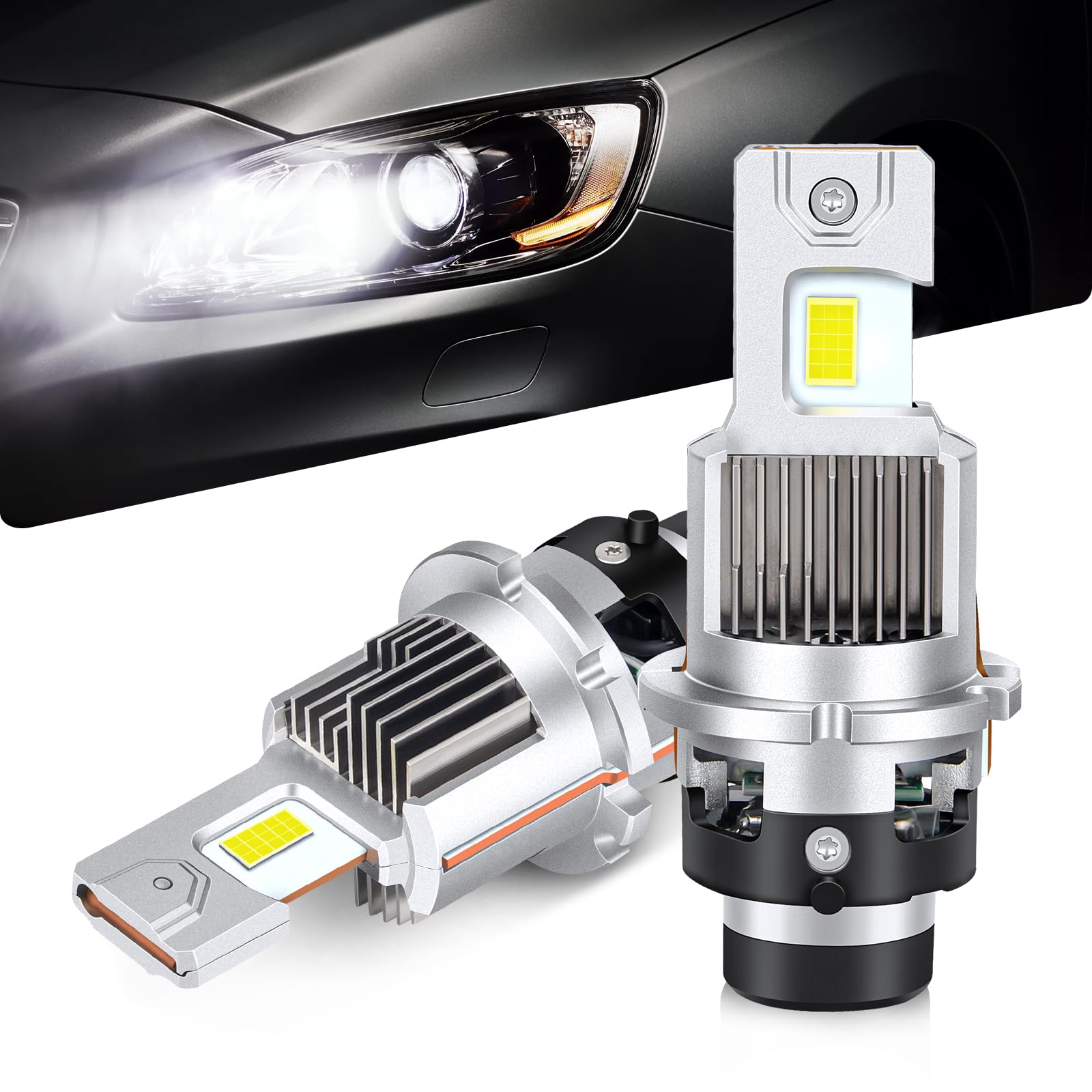 

D4S LED Headlight with Pong Mount, Explosive Light, Vehicle Inspection, Uses Genuine HID, Industry s D4S LED белый