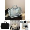 Stylish Casual Large Capacity Tote Bag For Women In Chic Korean Design With Vintage Texture