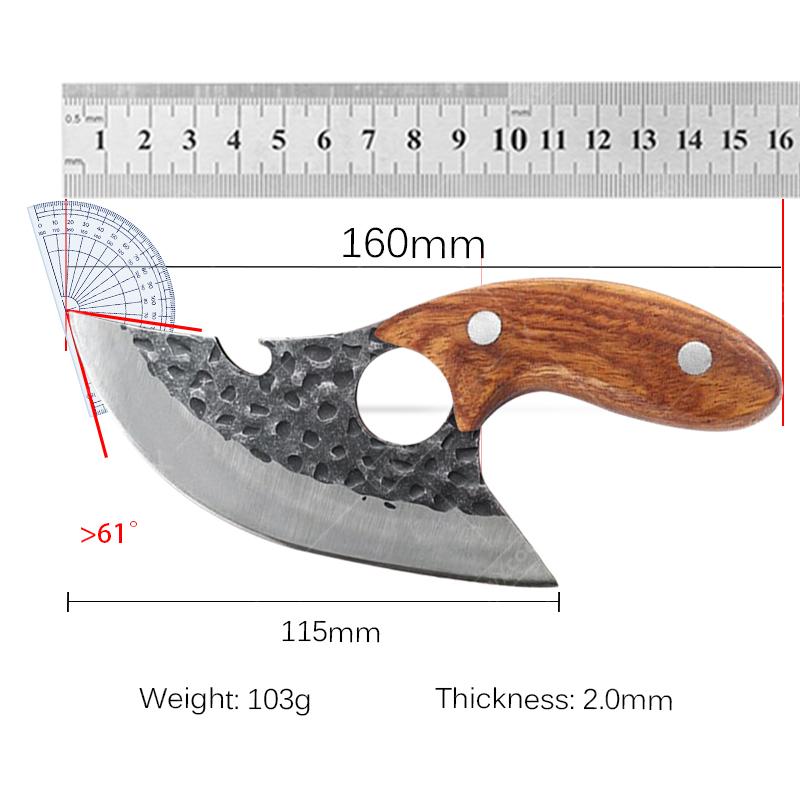 Multifunctional Kitchen Knife Hand Forged Boning Knife Bottle Opener Utility Knives Stainless Steel Chef Knife Cooking Tools BBQ