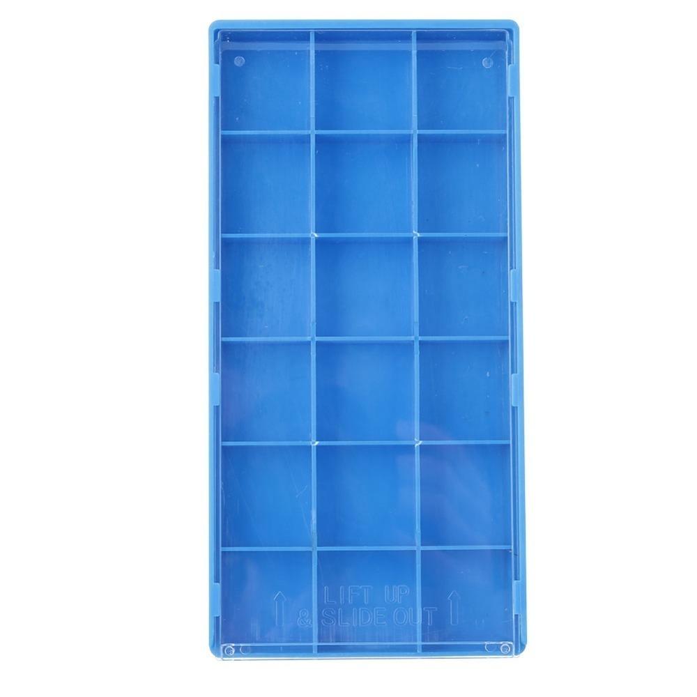 

18 Grid Watch Parts Storage Box Blue Dust Cover Plastic Watch Parts Organizer Watch Tools Storage Case Crafts Organizing