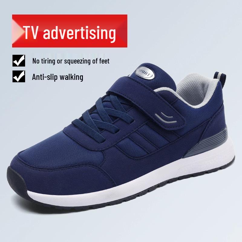 Soft Sole Non-Slip Walking Shoes for Men - Ideal for Spring & Autumn, Perfect for Middle-Aged & Elderly