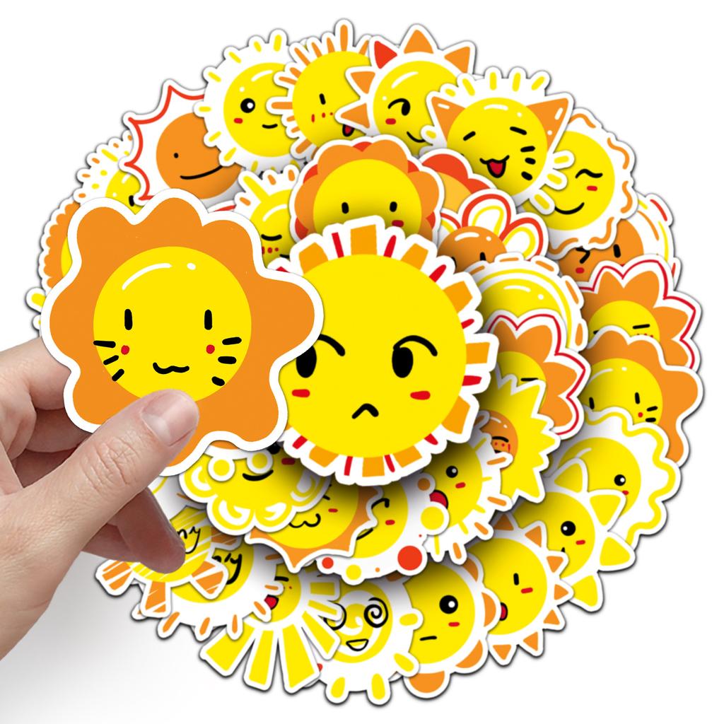 50 Sun Doodle Personality Children's Cartoon Stickers Decorative Mobile Phone Suitcase Stickers