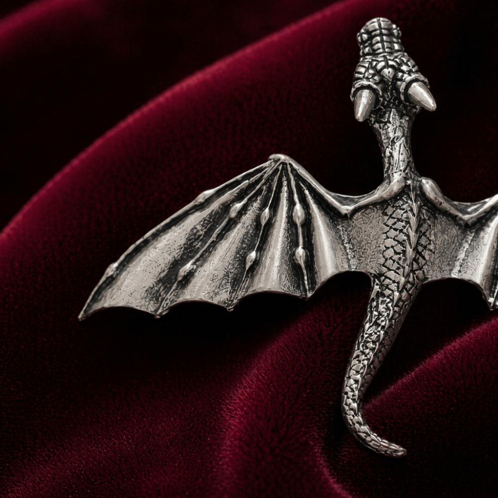 Vintage Flying Dragon Hair Clip Elegant Retro Spring Clip Viking Dragon Hairpin Valentine's Day