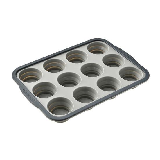 Cupcake Maker Mold Silicone Muffin Pan for Baking, 6/12-Cavity Easy Release Cake Flexible Baking Cups Mold, Food Grade Nonstick Kitchen