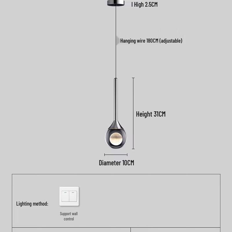 Умный регулируемый прикроватный подвесной светильник