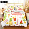 Rosa Flamingo Bettwäsche Set Einzelbett Twin Full Queen King Size Flamingo Bett Set Aldult Kinder Schlafzimmer Bettbezug Sets 3D Druck 012