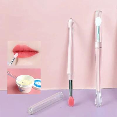 Lip Brush Silikonowy aplikator do szminki z nakrętką Wielofunkcyjne narzędzie do mieszania ust w sztyfcie Beauty Makeup Tool