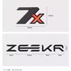 Für ZEEKR 7X 001 Mattschwarzes Emblem Metall Sportliches Emblem Aufkleber Modifikationszubehör
