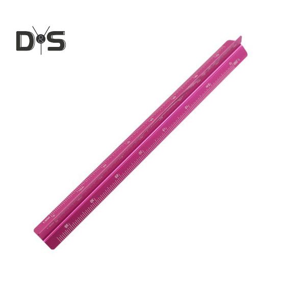 

Алюминиевый сплав Инженерная масштабная линейка Высокоточный треугольный архитектурный чертежный инструмент Масштабная линейка Чертежные принадлежности A розы красного