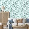 Heart Wallpaper White, Sea Blue, Mint and Light Gray 50x1000