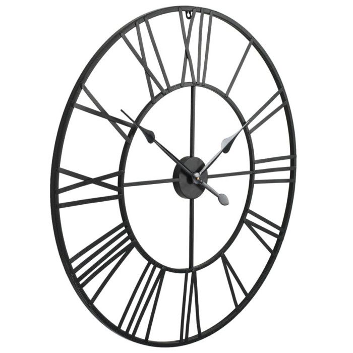 VidaXL Vintage Wall Clock with Quartz Movement Metal Pendulum Living Room 50644