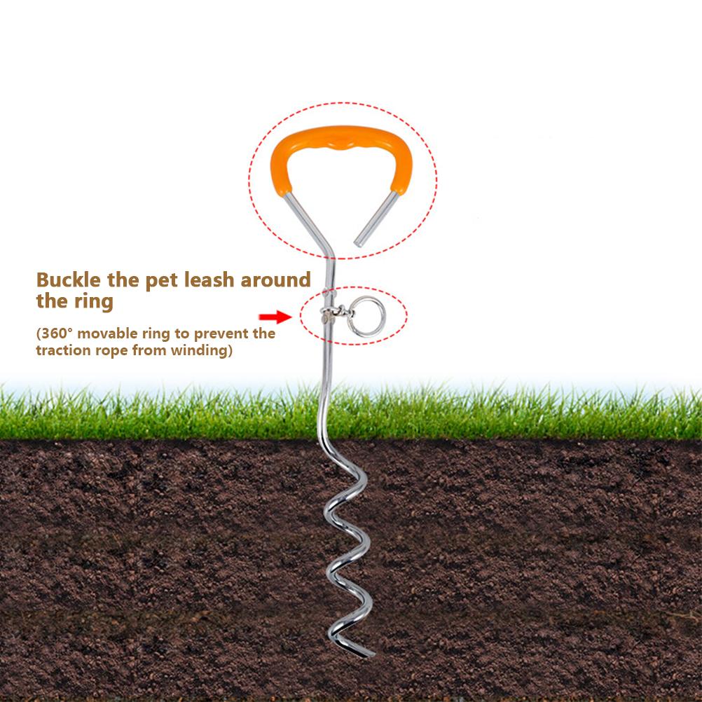 Puppy Dog Pile Out Stake Pet Leash Fixed Stake for Outdoors Yard Camping