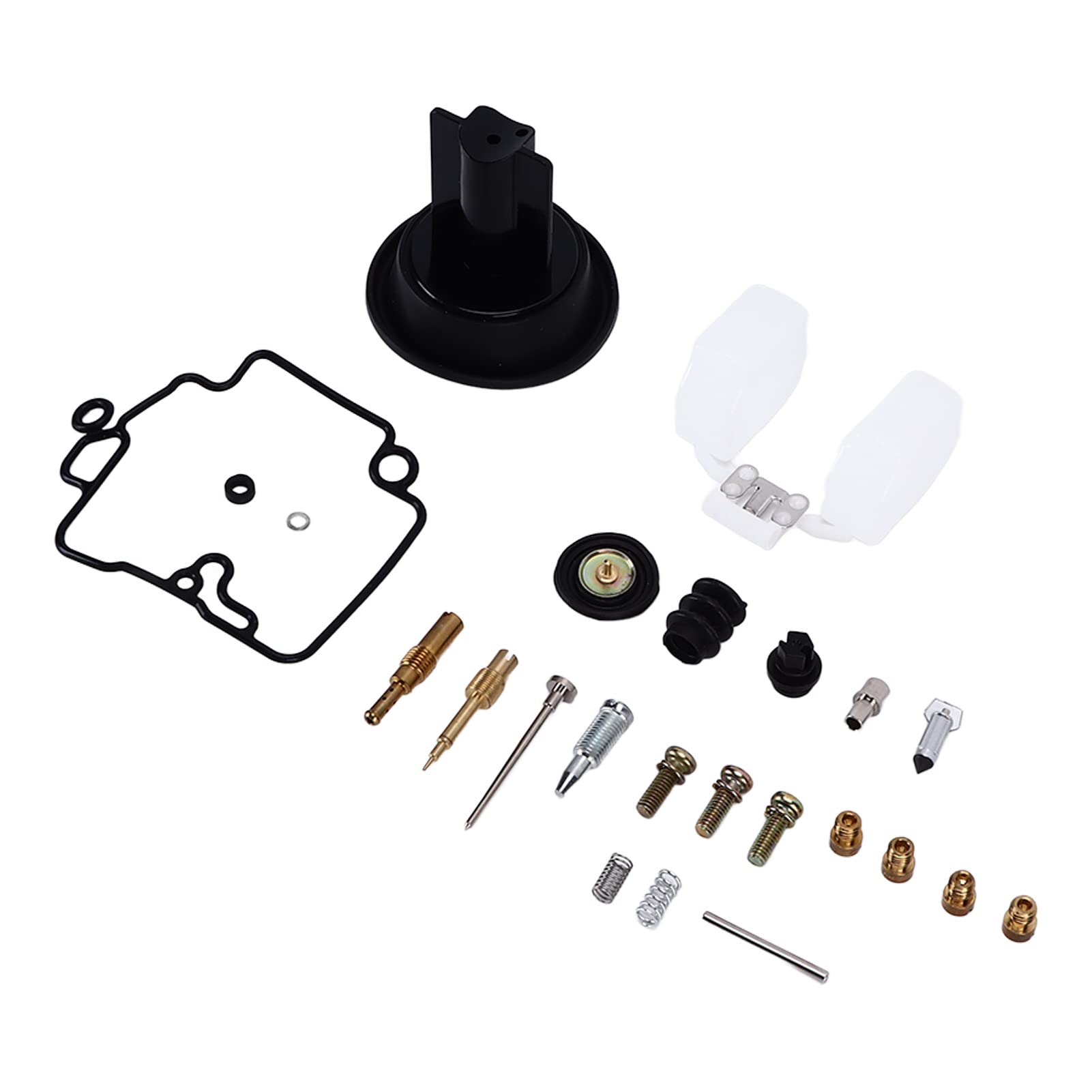

25-piece carburetor rebuild kit with jet needle nozzles, replacement for KT CVK24 with accelerator pump, complete components for maintenance
