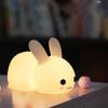 Novetly Silicone Jade Rabbit Led Night Light USB Charging Two-Tone Lights Cute Rabbit Pat Lamp Children's Night Companion